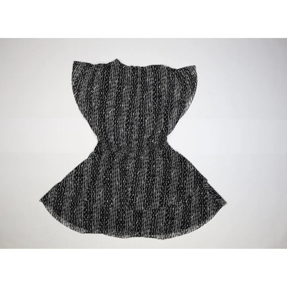 White House Black Market Dress Womens Small Fractured Mesh Kimono Mini New - Picture 5 of 12